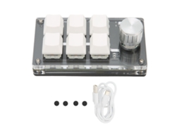 Lurelia Teclado Sem Fios, Bluetooth, Receptor Usb, 6 Teclas, Mecânico, Gaming, Macro, Compacto