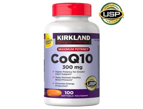 Coq10 300mg 100 Cápsulas Softgel Kirkland Signature