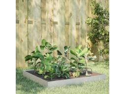 Vidaxl Canteiro Elevado De Jardim 100x100x18,5 Cm Aço Inoxidável