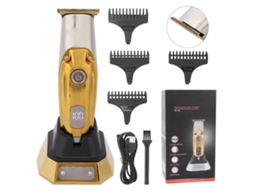 2026 tijera Eléctrica de Pelo Lcd Cortadora Profesional Kit de Afeitado para Hombres Oro