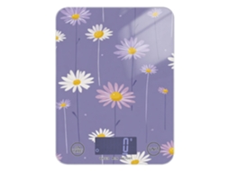 Balança De Cozinha Digital Portátil Daisy Flower Purple Meal Prep Capacidade 5kg 5g 11lb 1oz, Com 4-pontas Para