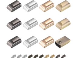 Travas de Zíper Metal, 12 Peças, 0,37" Diâmetro, com Encaixe Triangular, para Artesanato CHABERLU (9,4 Mm)