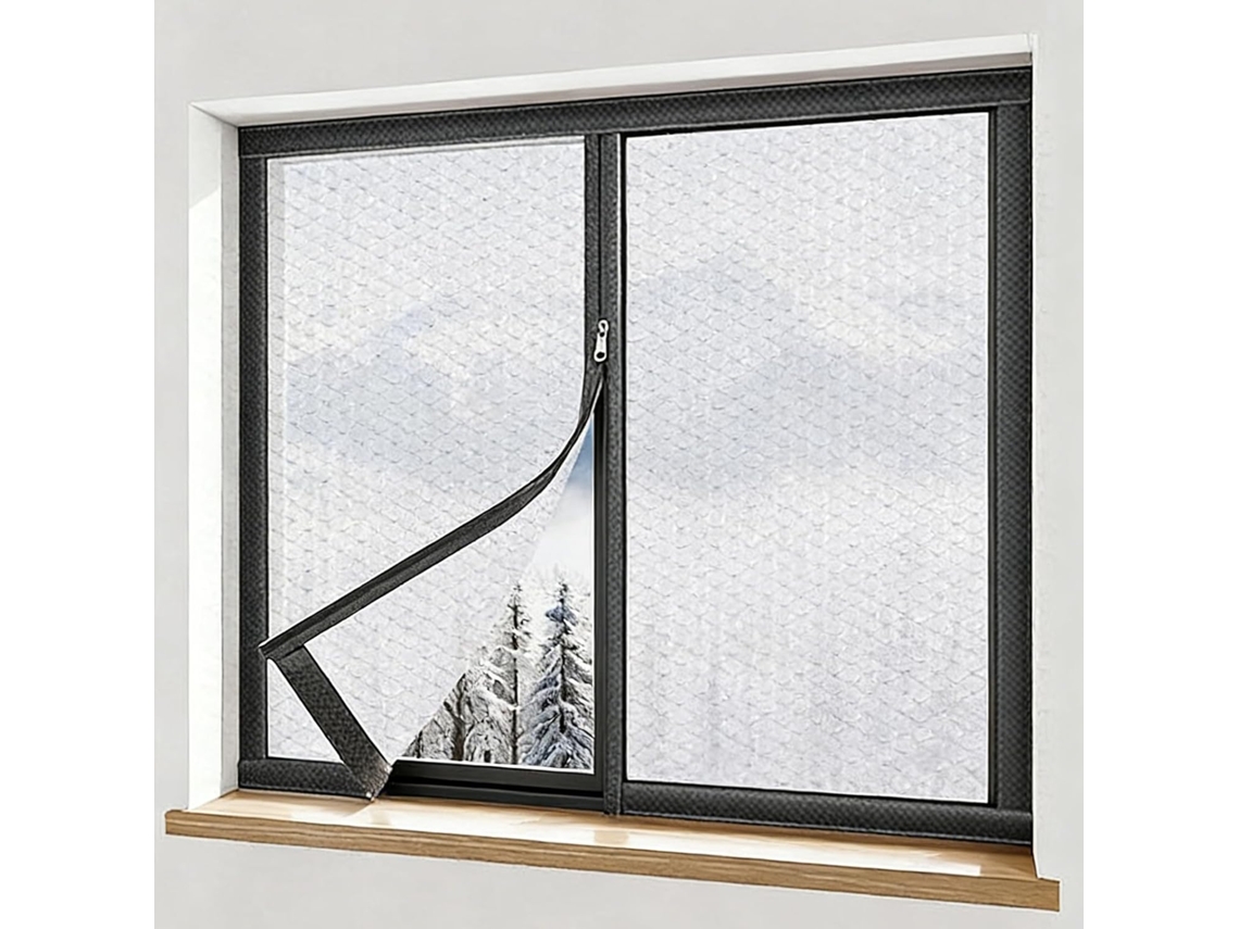 Película de Isolamento Térmico para Janelas Material Espesso Kit Inverno Alta Durabilidade S/MARCA