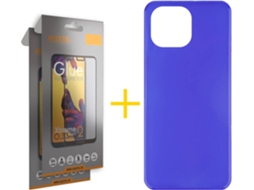 Capa e 2 Películas Apple iPhone 13 Pro Max ACCETEL Liso Azul