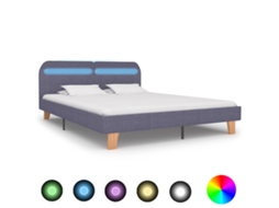 Estrutura De Cama Com Led Sem Colchão 150x200 Cm Tecido