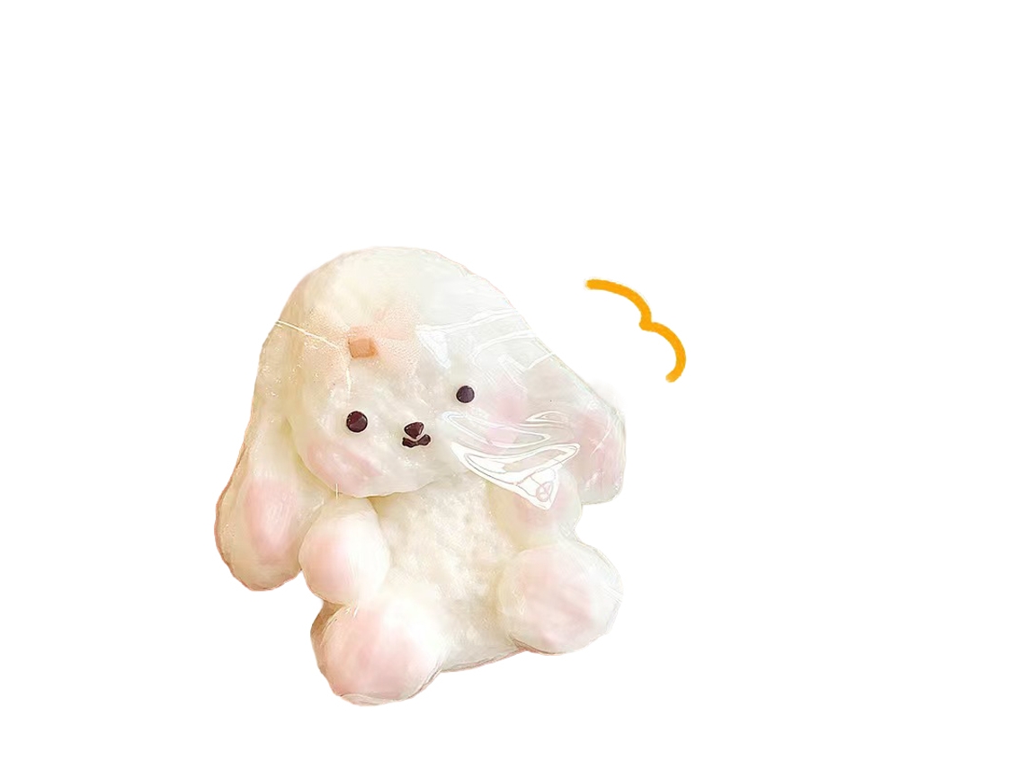Laxiscreed Boneca De Argila Com Efeito De Lama, Coelho De Orelhas Longas E Animais Para Amassar E Relaxar