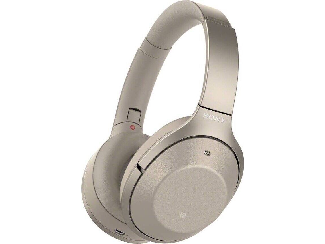 Auscultadores Bluetooth SONY Wh1000Xm2N (Over Ear - Microfone - Bege)