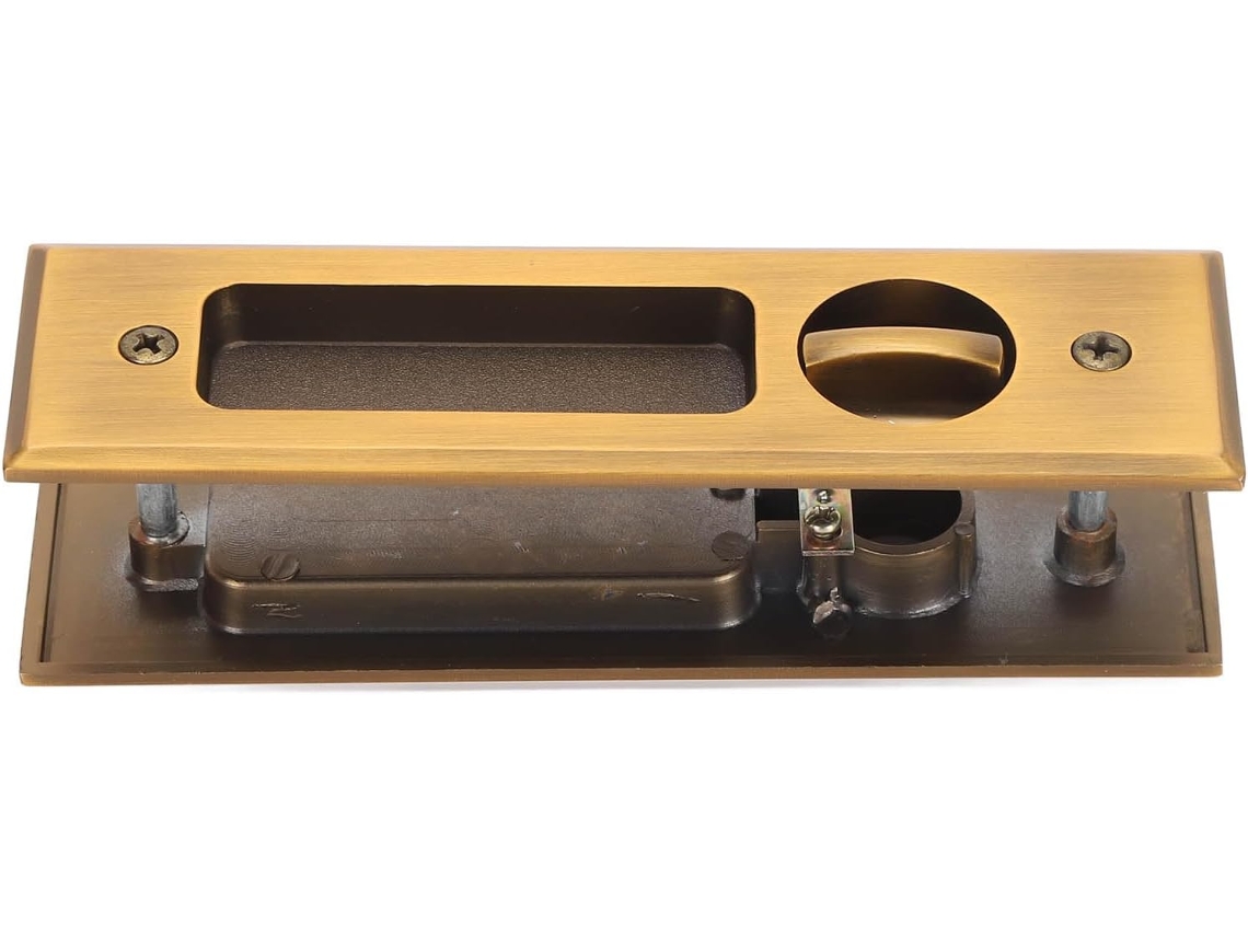Fechadura De Porta Correr Dupla Face Akozon Premium Com Elegante Trava Antirroubo Oculta Para Portas Vidro Deslizantes