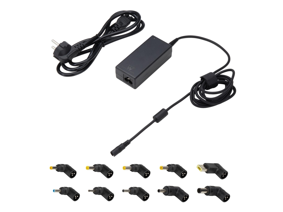 Carregador de Portátil Universal EWENT EW3968 (65W - Preto)