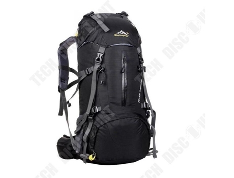 Mochila de caminhada impermeável Td® preta 50 L Nylon Lunavo