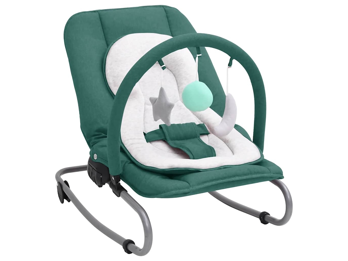 Vidaxl Baloiço De Bebé Aço Verde