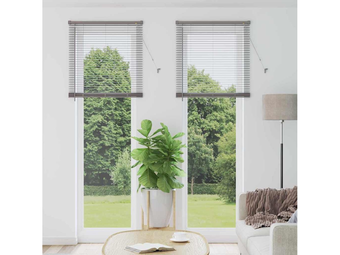 Vidaxl Persianas Venecianas Prateado 220 X 75 Cm Alumínio