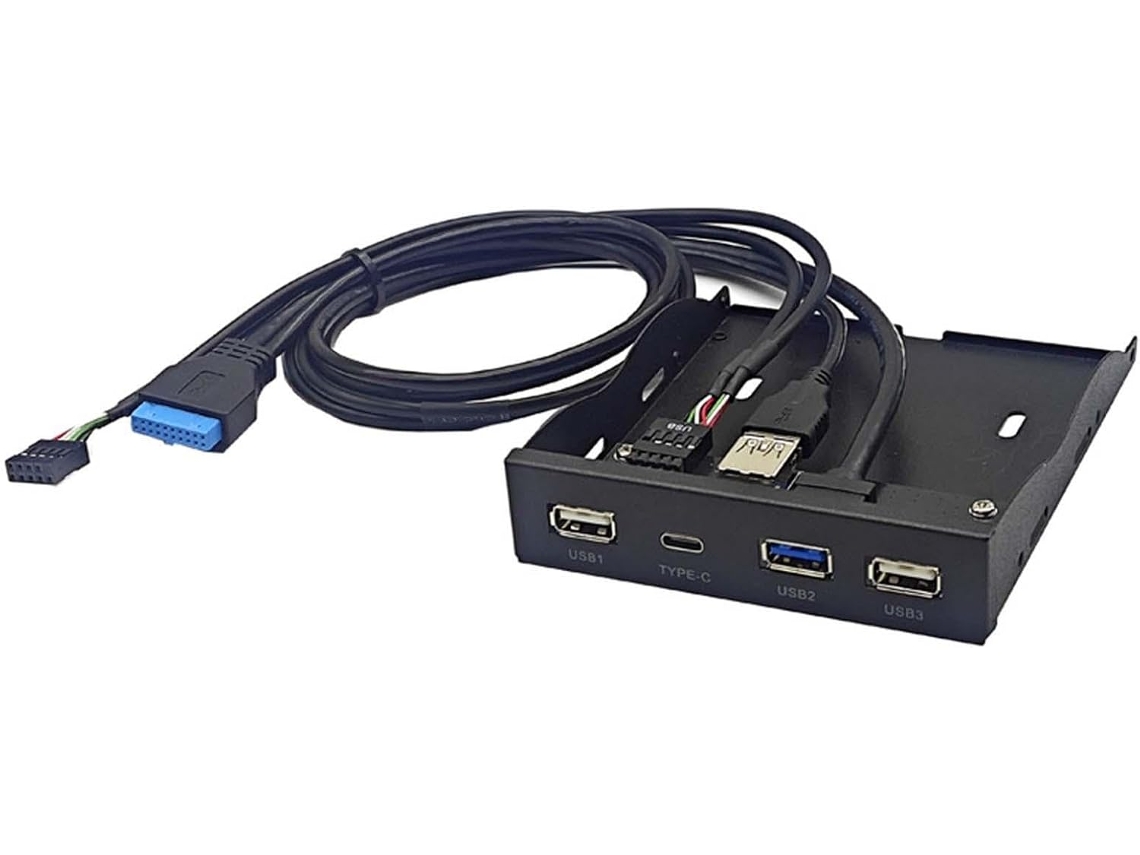 Hub Usb De Painel Frontal 2 Polegadas Com 4 Portas E Interface Tipo C