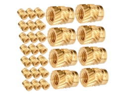 Conjunto De 100 Porcas Inserção Serrilhadas Latão M3 X 4,6 5,69