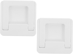 Conjunto De 2 Puxadores Adesivos Brancos Em Abs Com Superfície Lisa E Design Sem Rebarbas Para Armários Cozinha