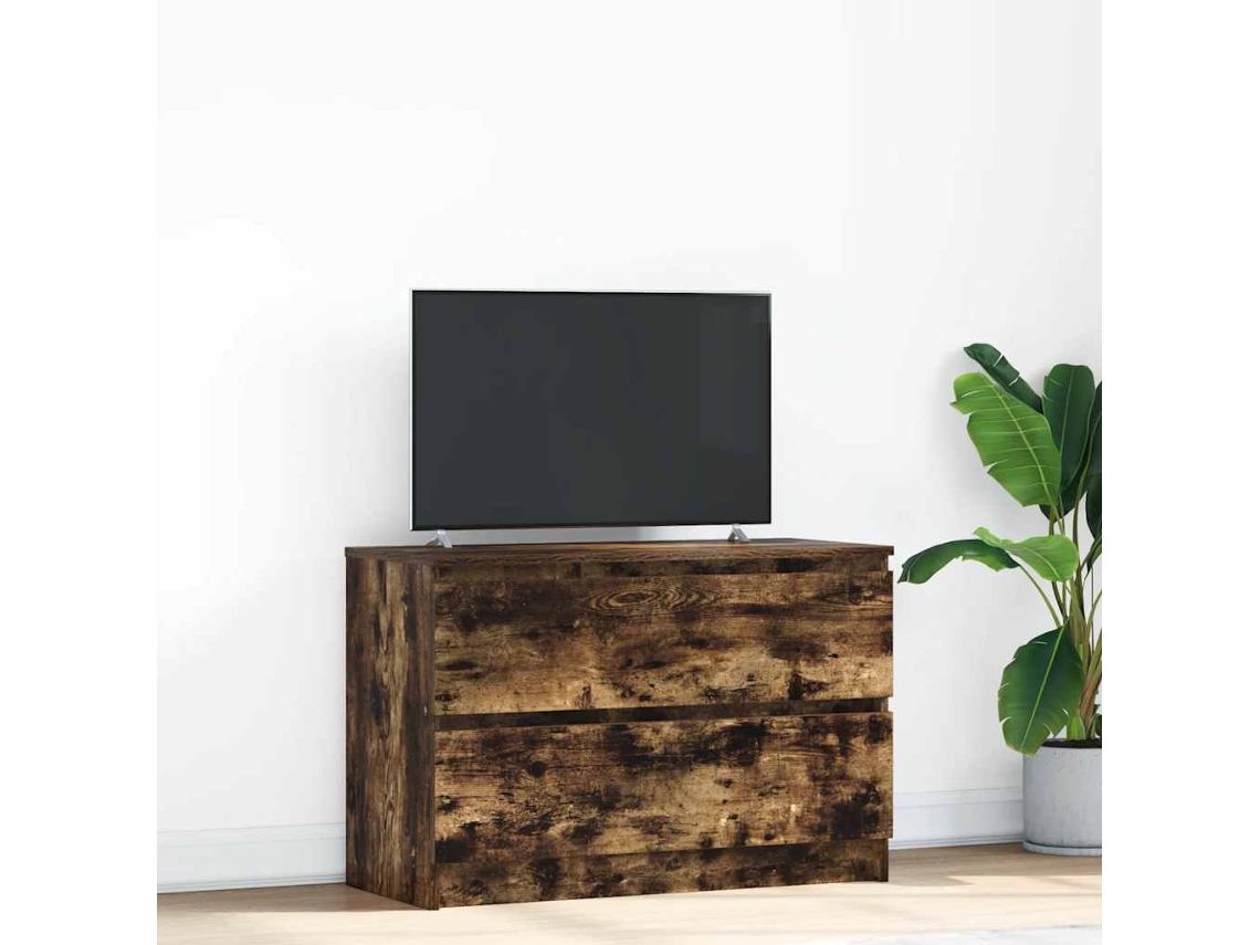 Vidaxl Móvel De Tv 80x35x54 Cm Derivados De Madeira Carvalho Fumado