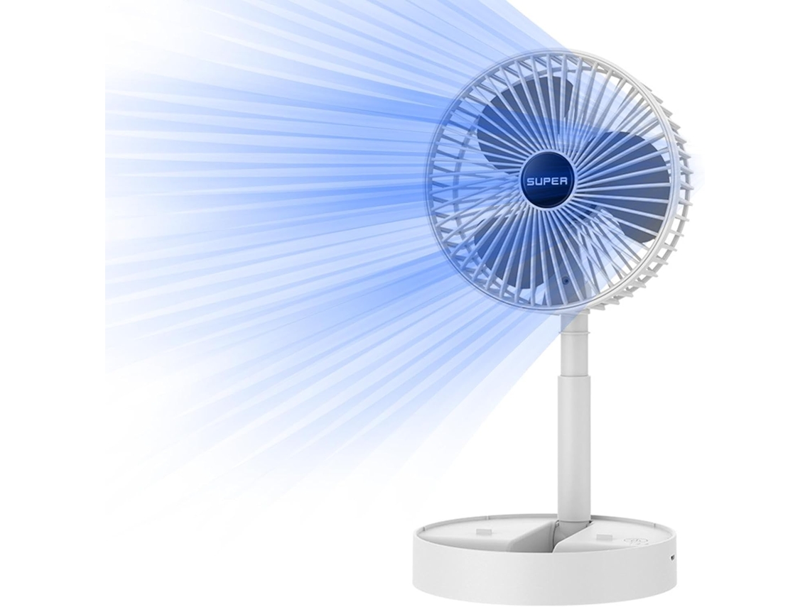 Ventilador De Mesa 8 Polegadas Com Circulação Ar, 5 Velocidades,
