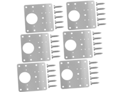 Jogo De 6 Placas Reparo Dobradiças Para Armários Cozinha Com Parafusos