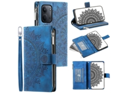 Capa Tipo Carteira Tkdaddy Para Xiaomi Redmi 15c 5g (ue) (173 Mm) / 15c 4g (ue) (173 Mm) Com Estampa De Flor De Mandala E Couro Sintético, Com Alça De