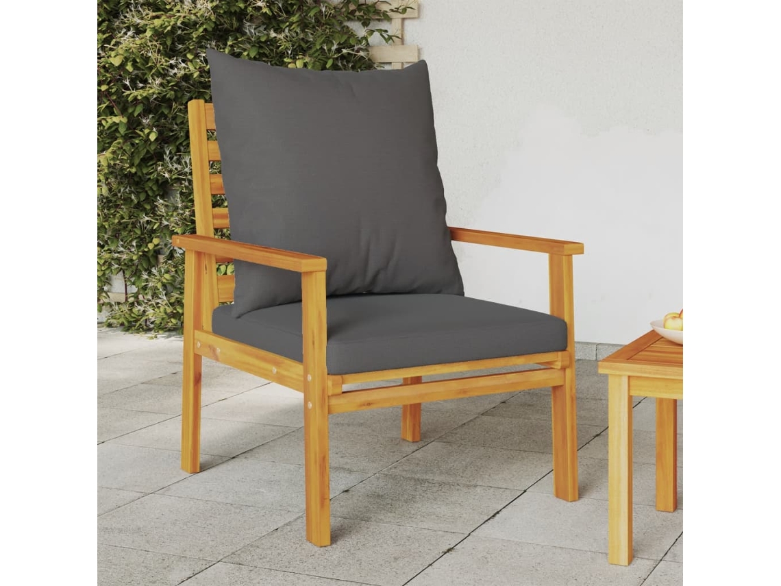 Vidaxl Cadeira De Jardim 2 Pcs C/ Almofadão Madeira De Acácia Maciça
