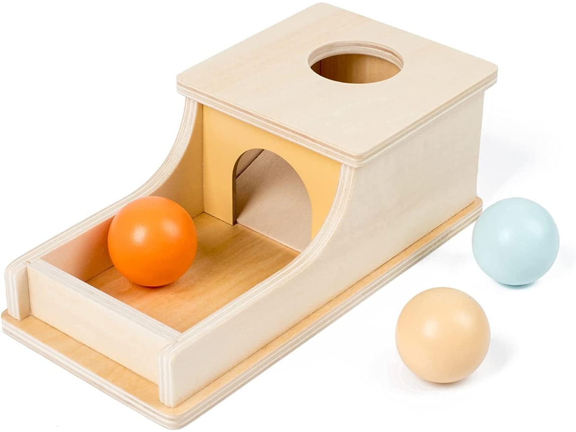 Caixa de Permanência de Objetos Montessori, Brinquedos Montessori para Crianças de 1 Ano Slowmoose