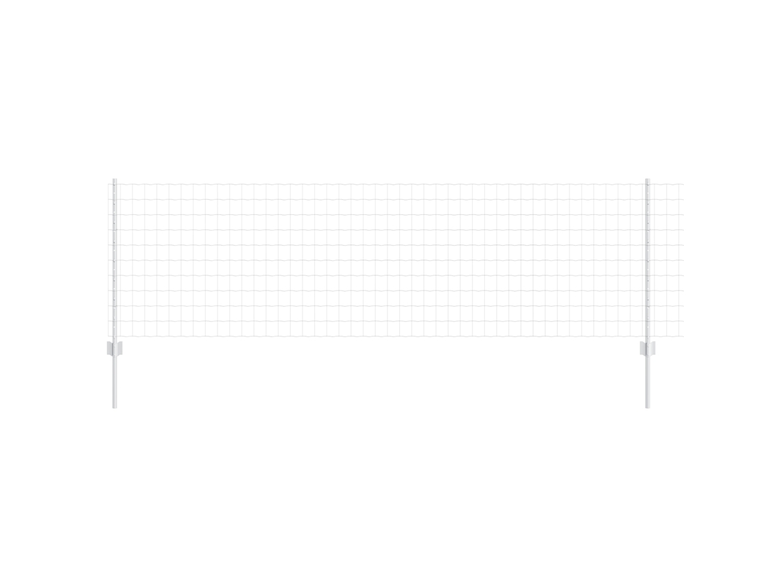 Conjunto 1 Barreira Externa Vidaxl Prateado Aço (25 X 0,8 M)