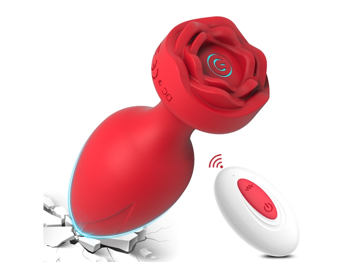 Rechargeable Anal Vibrator With Remote Control For Couples (red)