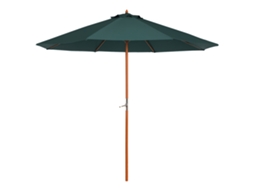 Ombrellone da Giardino In Legno, Circa 2,5 M, Verde Scuro ZENCORE SERVICES