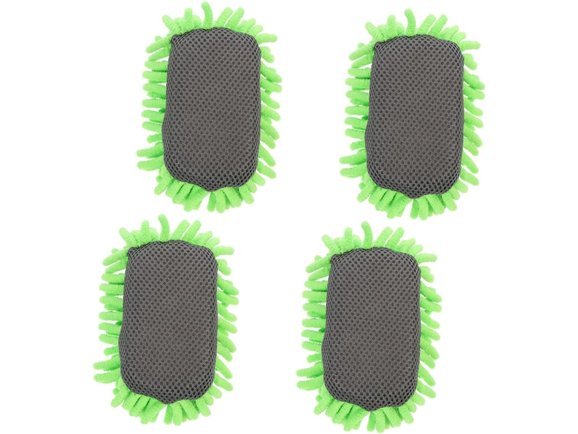 Conjunto De 4 Apagadores De Microfibra Verde Para Quadro Branco, Laváveis E De Dupla Face, Ideais Limpar