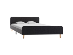 Estrutura de Cama Serapilheira Cinzento Escuro 160x200 cm MAISON EXCLUSIVE