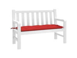 Vidaxl Almofadão P/ Banco De Jardim 120x50x7 Cm Tecido Oxford Vermelho
