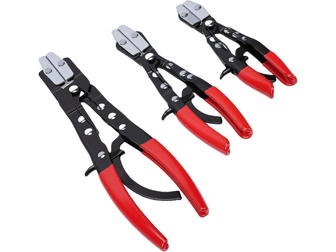 Conjunto De Abraçadeiras Mangueira Com Catraca, 3 Peças, 8, 10 E 12 Polegadas, Trava Garras