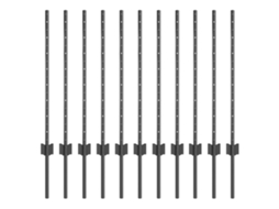 Conjunto 11 Poste De Jardim Vidaxl Cinzento Aço (120 Cm)