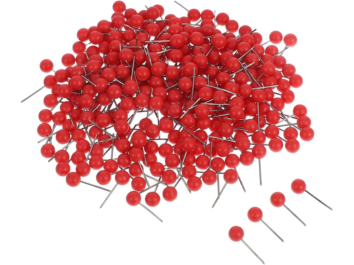 Conjunto De 300 Tachinhas Plástico Coloridas Com Cabeça Grande Para
