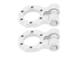 2 Peças Ganchos De Reboque Rc Para Crawler 1/10, Peças Decorativas De Carro Rc Ajustáveis De Alumínio Prata