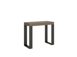 Mesa De Console Extensível Tecno Small Premium Cinza Pomba 90x40/196 Cm Itamoby
