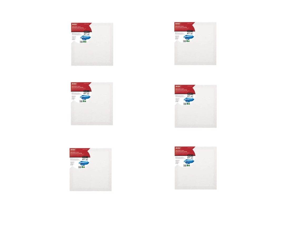 Pacote De 6 Telas Para Pintura 20 X 25 Cm, 100 Algodão Para Pintura Acrílica E Óleo, Ideais Para Pintores Acan