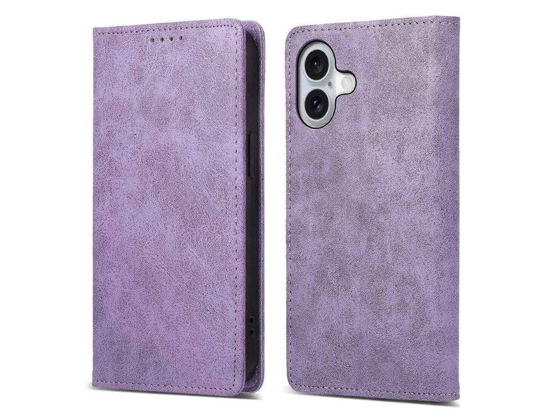 Capa De Couro Sintético Df-05 Para Iphone 16 Com Bloqueio Rfid