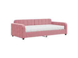 Daybed With Mattress, Daybeds With Mattresses Vidaxl Cor-de-rosa Veludo (100 X 200 Cm)