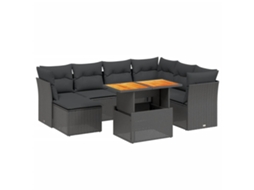 Garden Sofa Set, Garden Sofa Sets Vidaxl Preto Rattan / Vime (n/a)