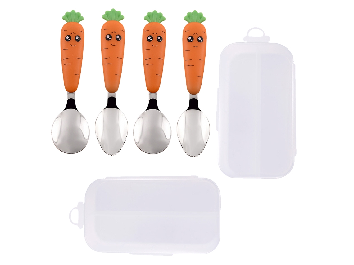 Utensílios para Bebês Colheres e Garfos em Aço Inoxidável NEVEANCE
