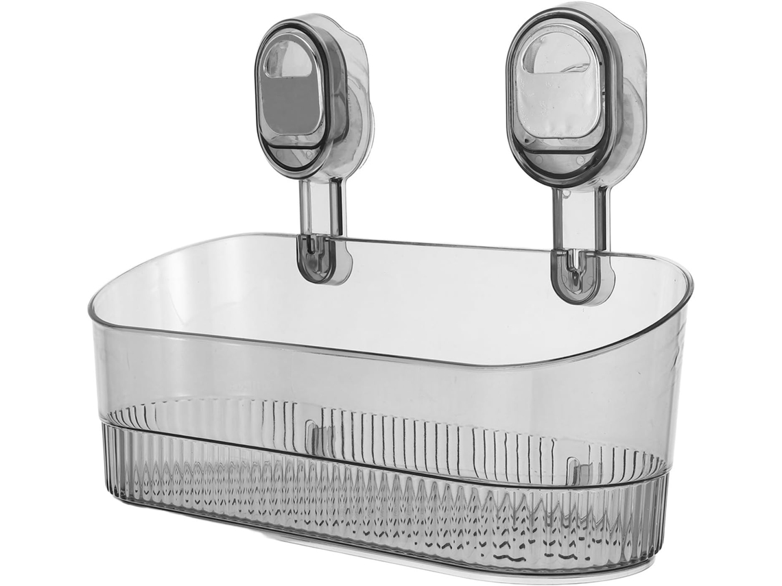 Prateleira De Banheiro Luxshiny Com Ventosa Alta Resistência E Grande Capacidade, Para Canto, Em Plástico, Para Montagem