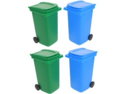 Conjunto De 4 Mini Lixeiras De Mesa Com Tampa, Organizador De Mesa Multifuncional E Criativo Para Lá Gokoco