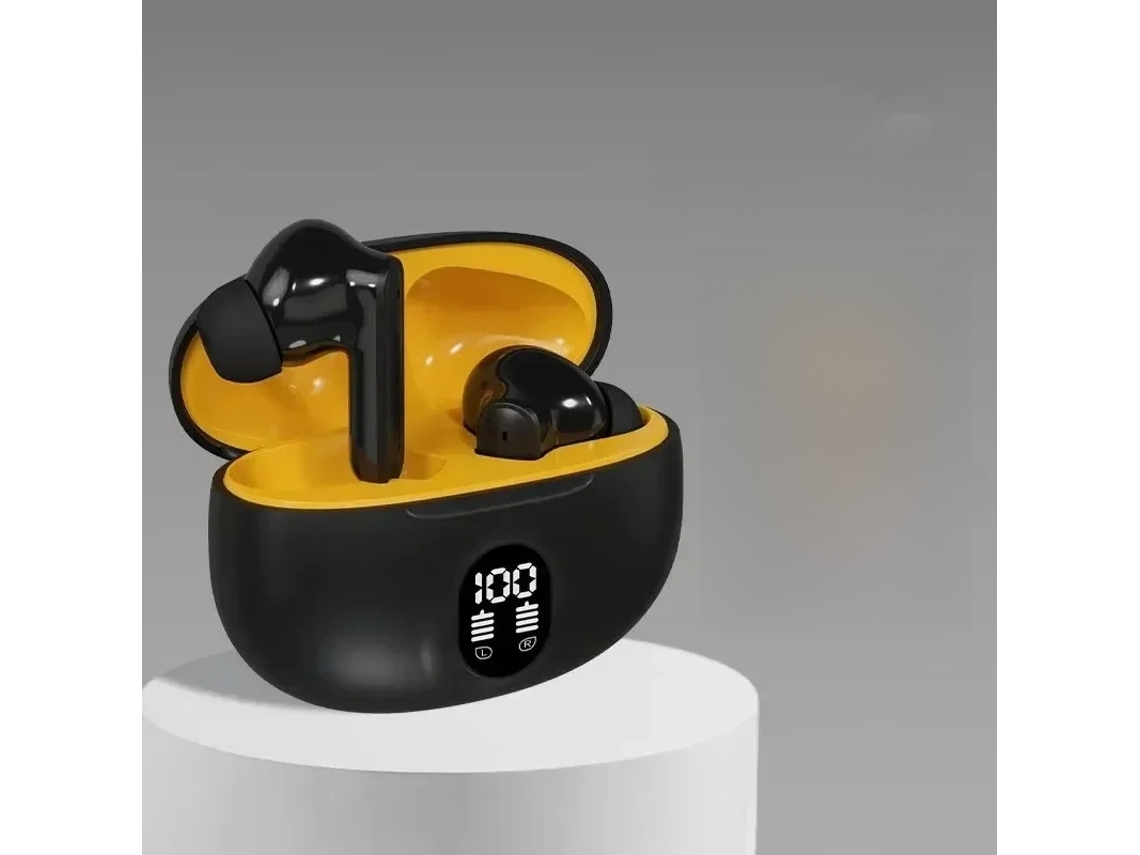 Fones De Ouvido Bluetooth Sem Fio (pretos), À Prova D'água Com Conector De 5,3 Mm, Com Microfone E Cancelamento De Ruído.