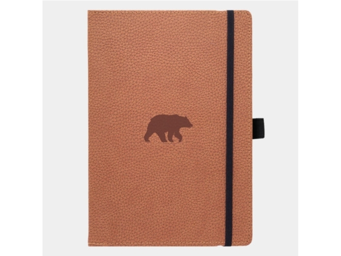 Caderno A4 Urso Marrom Pontilhado Brilvibera