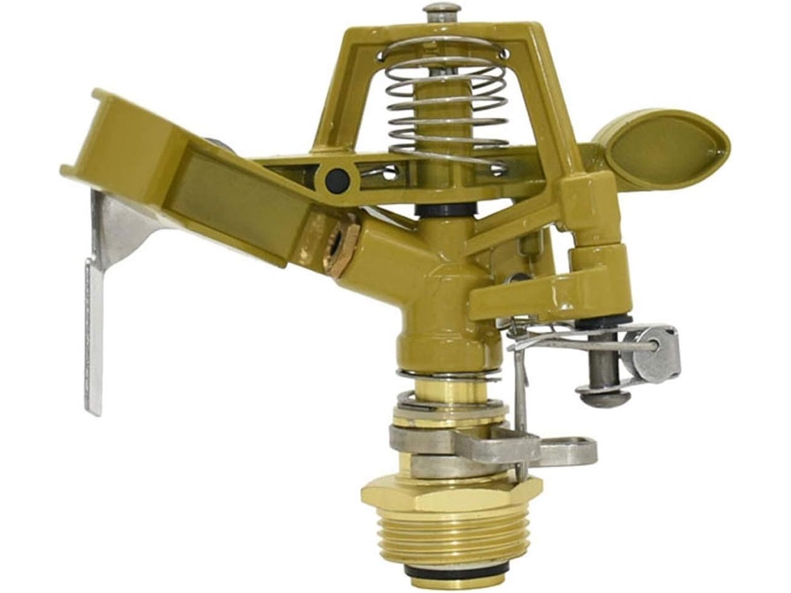 Aspersor de Pulso Metálico 1/2 e 3/4 Polegadas com Rotação 360 Graus para Irrigação Gramados Jardins, Braço