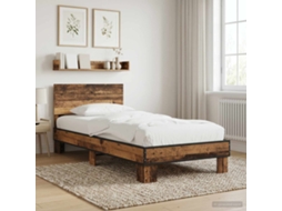 Vidaxl Estrutura De Cama Com Cabeceira Madeira Antiga 80 X 200 Cm