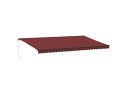 Retractable Awning, Retractable Awnings Vidaxl Bordô Tecido (600 X 300 Cm)