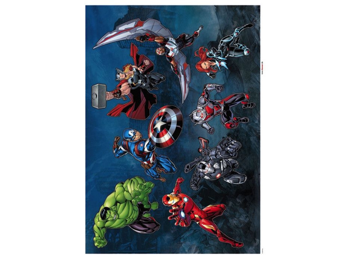 Adesivo Mural Komar Equipe Dos Vingadores Multicor 50x70 Cm Decoração Infantil