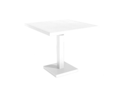 Mesa Quadrada-pé Central Interior, Exterior 90x90 Branco Barcino Resol